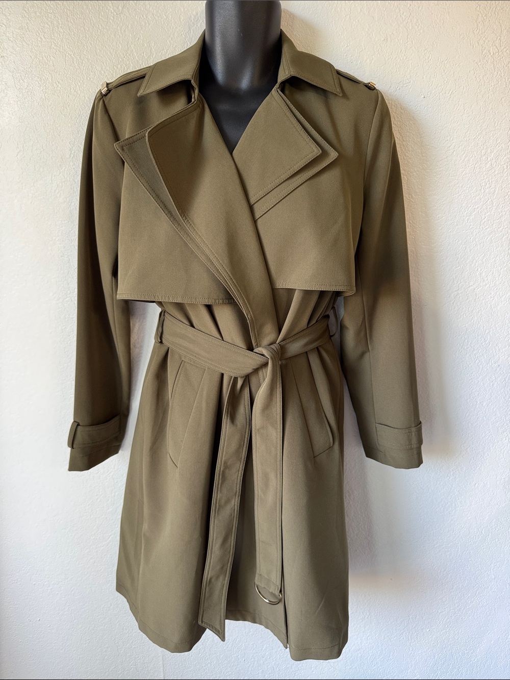 Michael Kors Olive Trench Coat